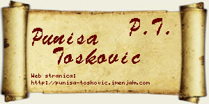Puniša Tošković vizit kartica